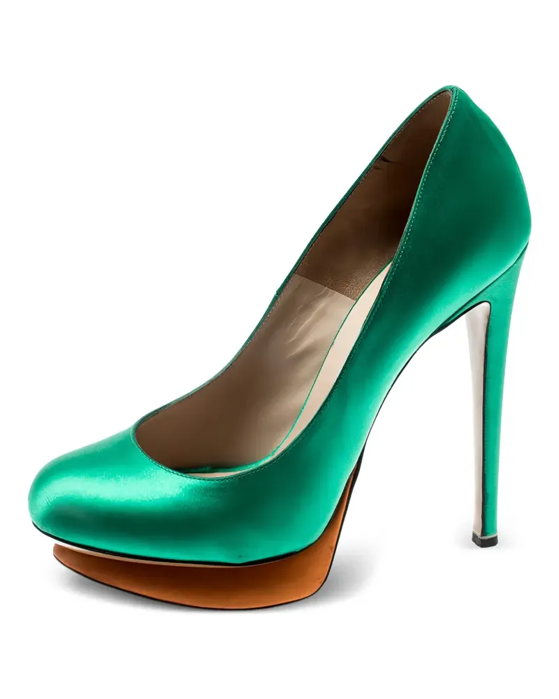 Nicholas Kirkwood Stiletto-Pumps mit Plateau 140mm - Grün Grün