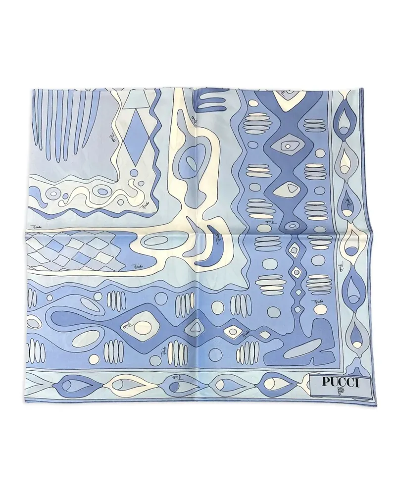 Emilio Pucci geometric-print scarf - Blau Blau