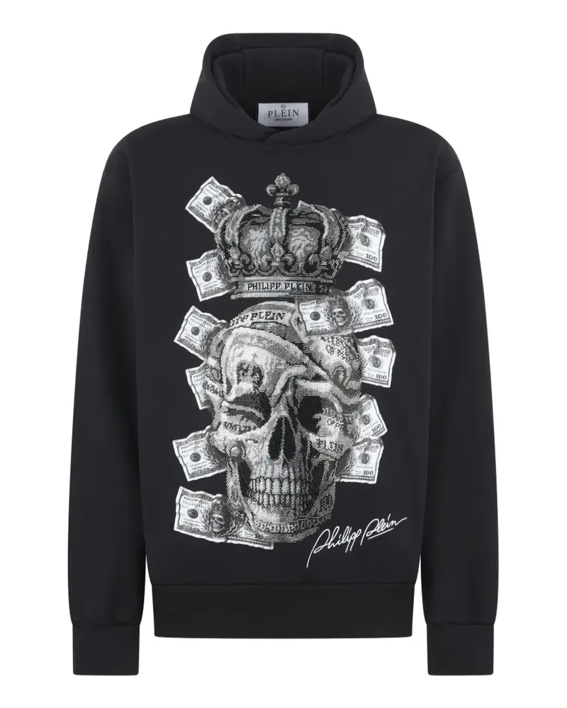 Philipp Plein Hoodie mit Strass - Schwarz Schwarz