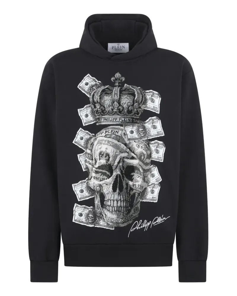 Philipp Plein Hoodie mit Strass - Schwarz Schwarz
