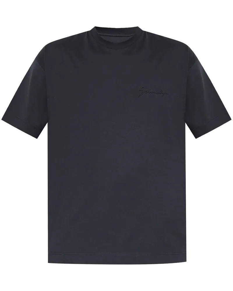 Givenchy T-Shirt mit Logo-Prägung - Blau Blau