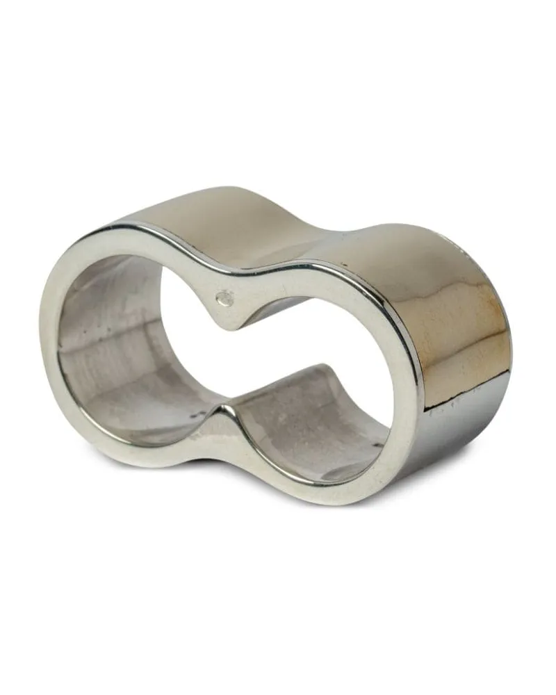 Parts Of Four Contour Double Ring aus Sterlingsilber und Messing Silber