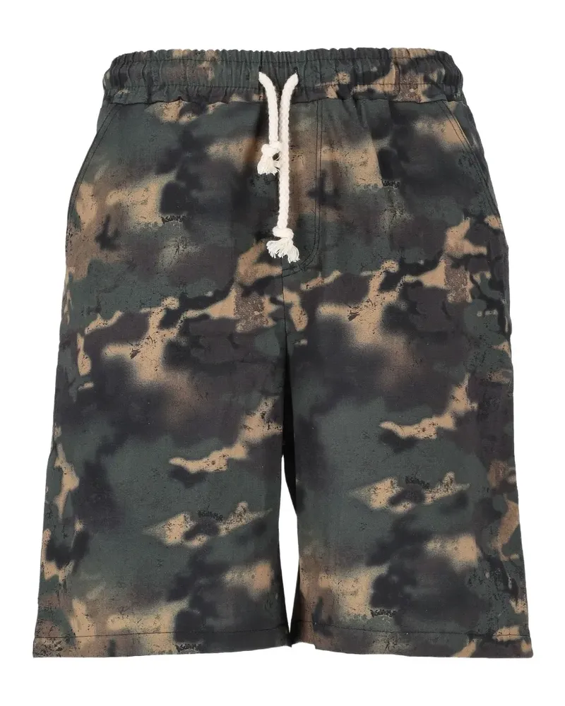 DISCLAIMER Shorts mit Camouflage-Print - Grün Grün