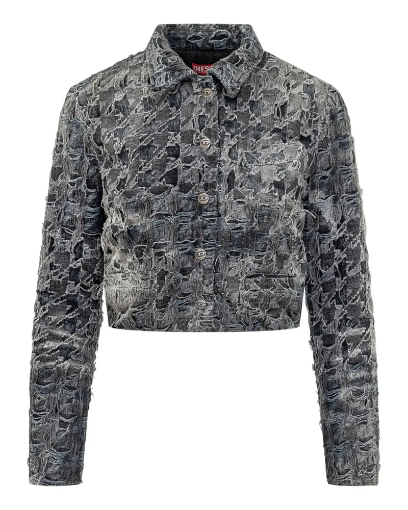 Diesel frayed denim jacket - Schwarz Schwarz