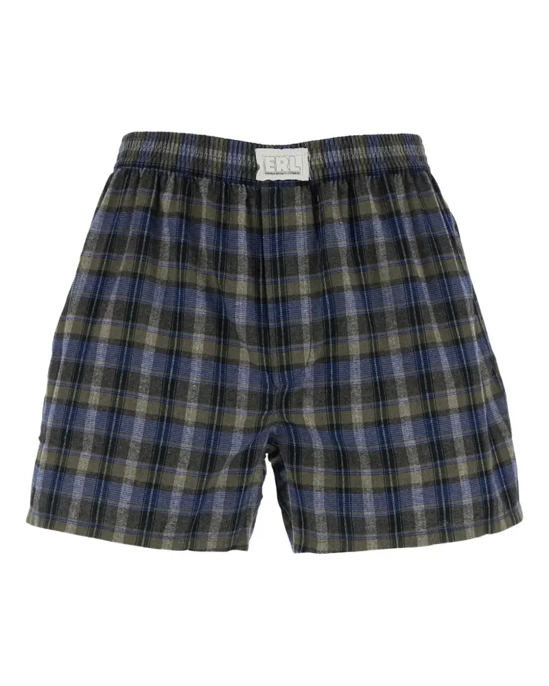ERL Karierter Boxershorts - Blau Blau