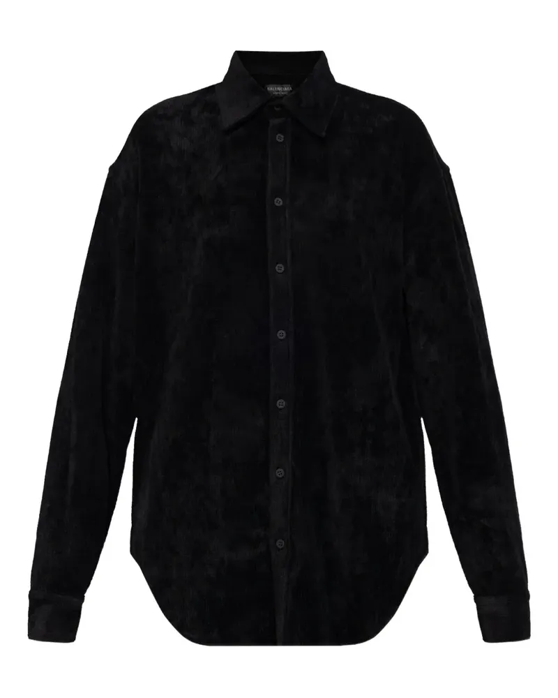 Balenciaga Hemd aus Cord - Schwarz Schwarz