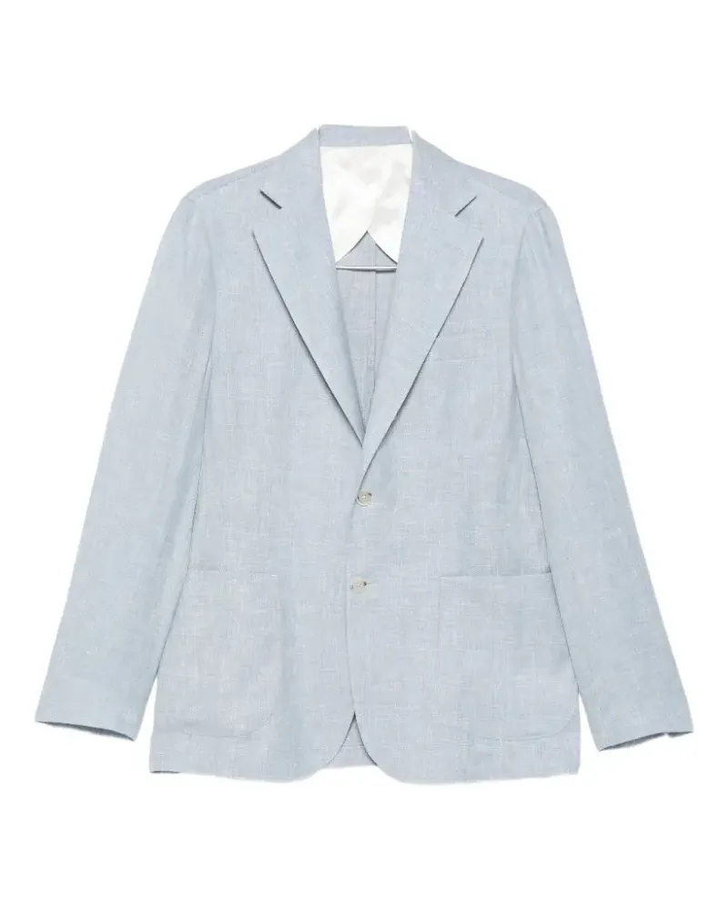 BARBA Einreihiges Sakko mit fallendem Revers - Blau Blau