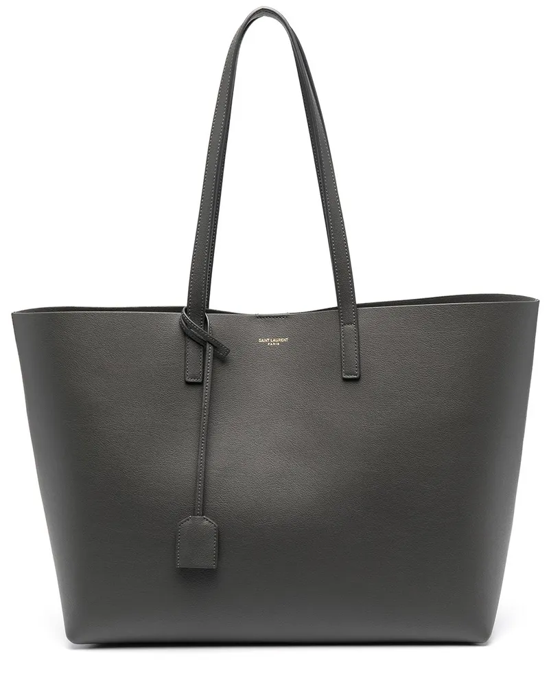 Saint Laurent Shopper mit Logo Grau