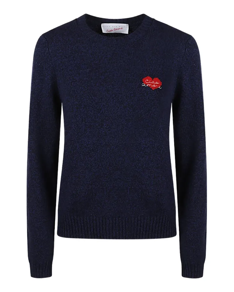 Giada Benincasa Heartbeat Pullover mit Herzmotiv - Blau Blau