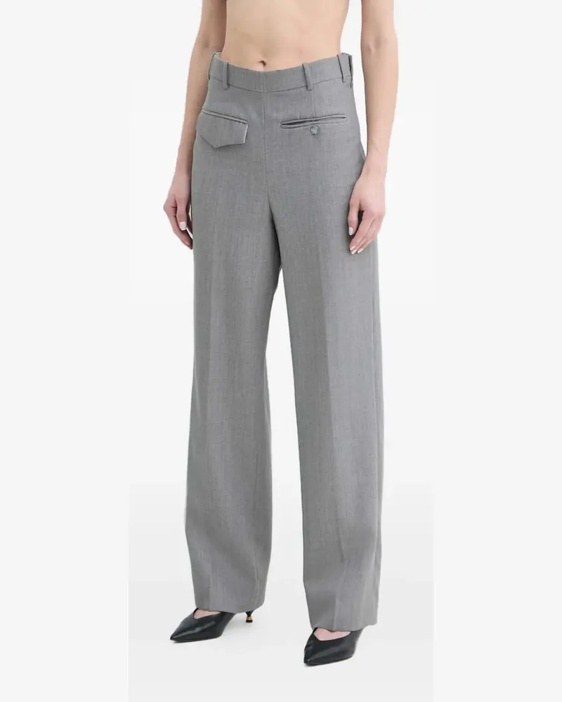 Victoria Beckham Hose mit Klappentasche - Grau Grau
