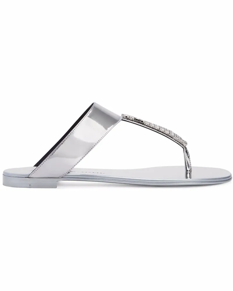 Giuseppe Zanotti Sandalen mit Kristallen - Silber Silber