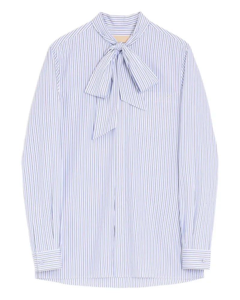 Valentino Garavani striped-pattern cotton shirt - Weiß Weiß