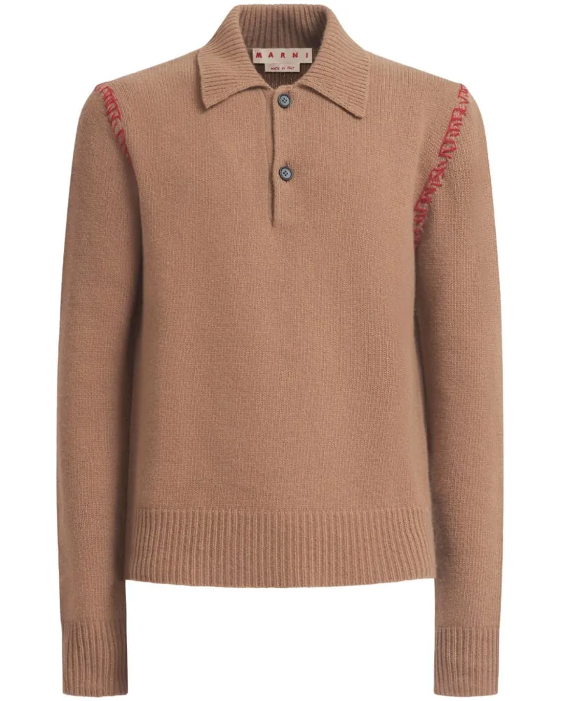Marni Gestricktes Poloshirt - Braun Braun