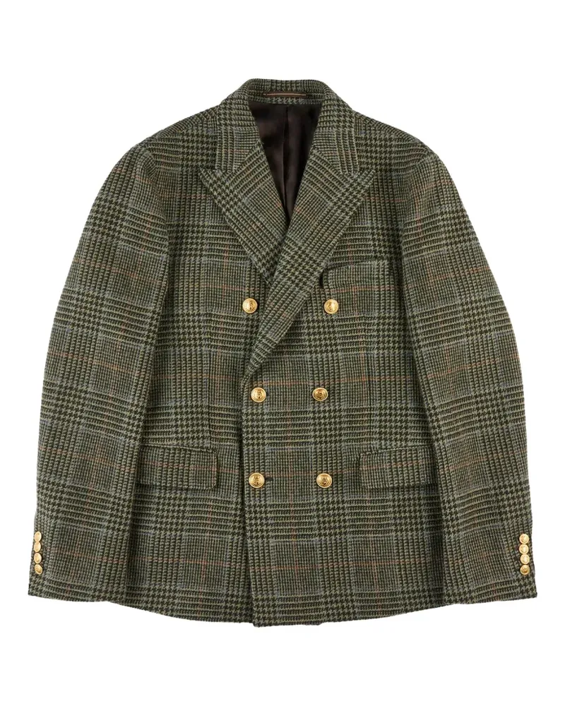 Slowear x Incotex double-breasted prince wales blazer - Grün Grün