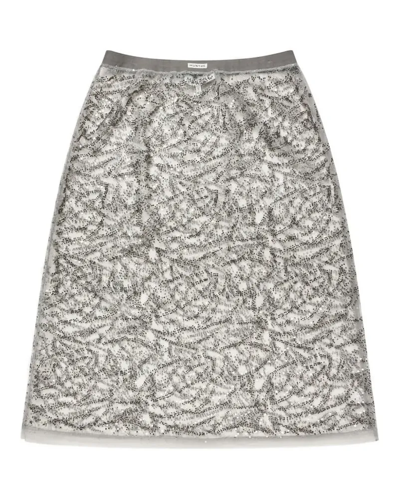 MUNTHE Vatosha Rock mit Pailletten - Silber Silber