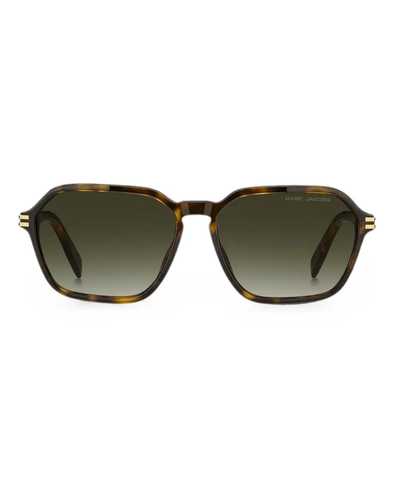 Marc Jacobs Sonnenbrille mit eckigem Gestell - Braun Braun