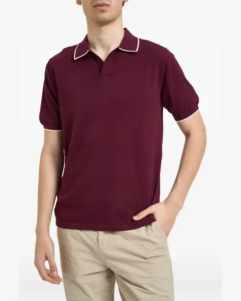 MC2 Saint Barth Sloan contrast-trim polo collar T-shirt - Rot Rot
