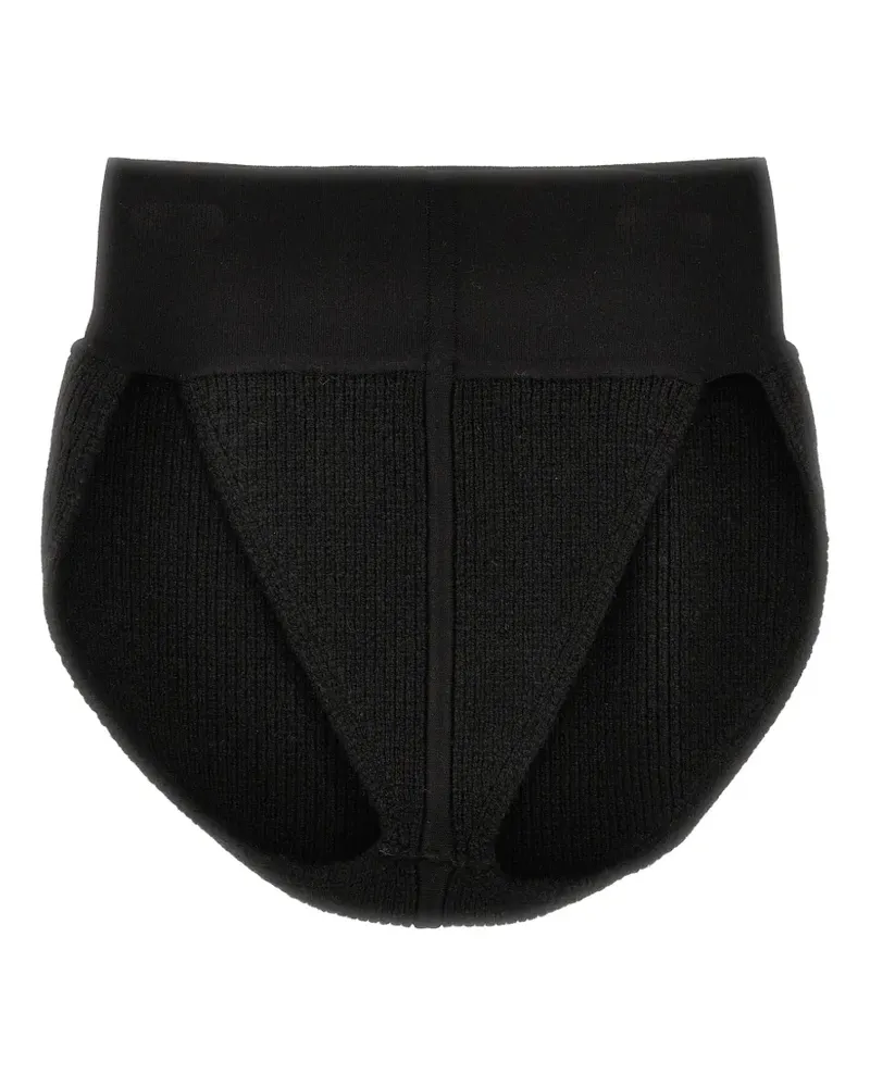 Rick Owens Slip aus geripptem Kaschmir - Schwarz Schwarz