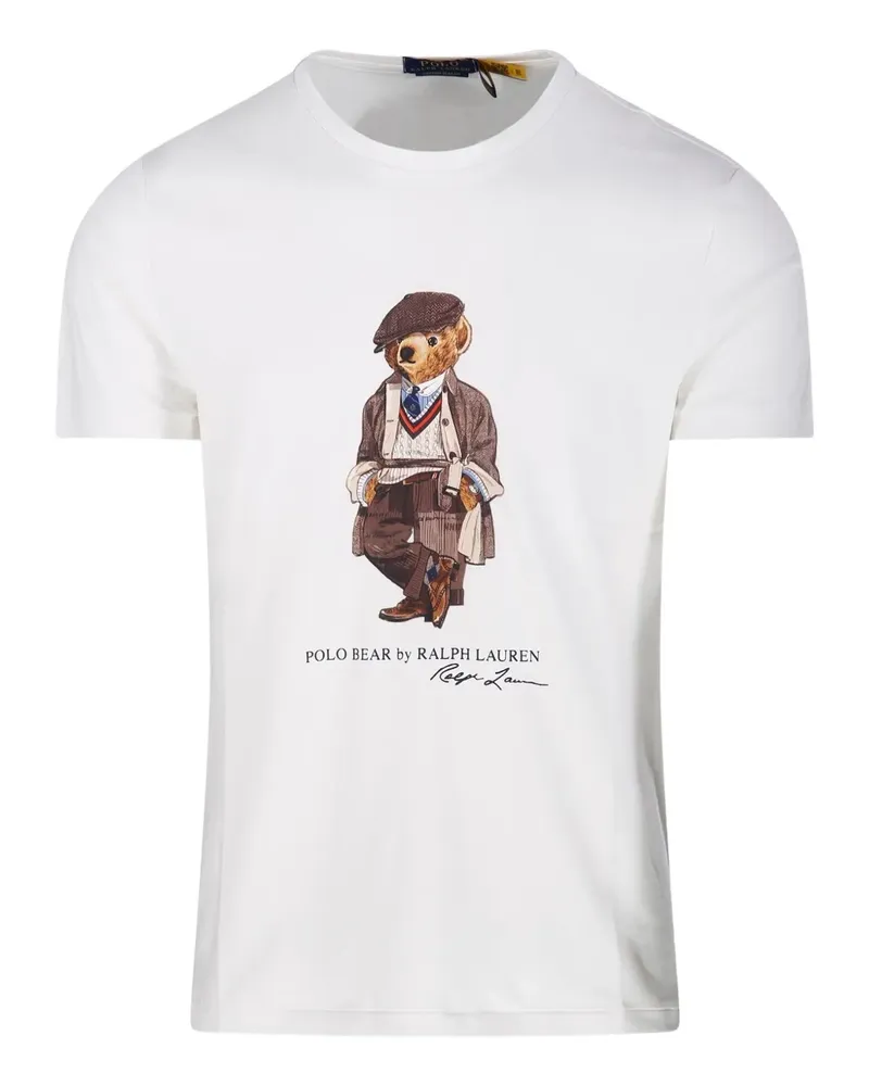 Ralph Lauren T-Shirt mit Polo Bear-Print - Weiß Weiß