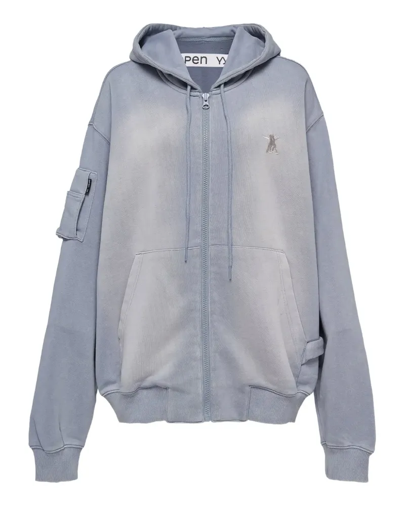 OPEN YY Langärmeliger Hoodie - Blau Blau