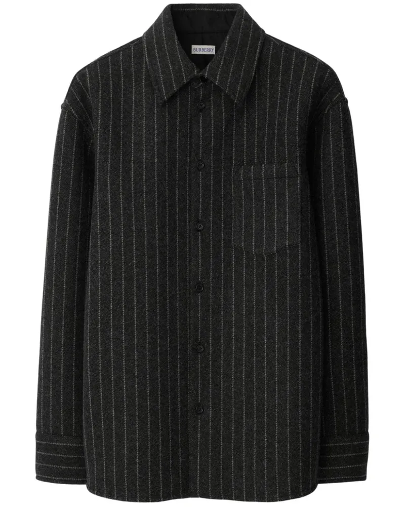 Burberry Hemd mit Nadelstreifen - Schwarz Schwarz