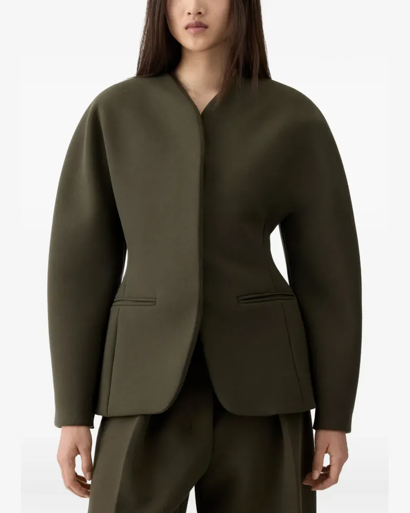 Jacquemus Ovalo V-neck pocket jacket - Grün Grün