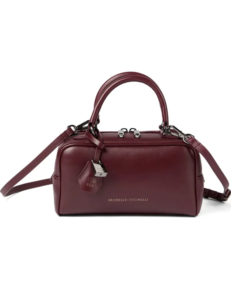 Brunello Cucinelli Kleine Explorer Boston Schultertasche - Rot Rot