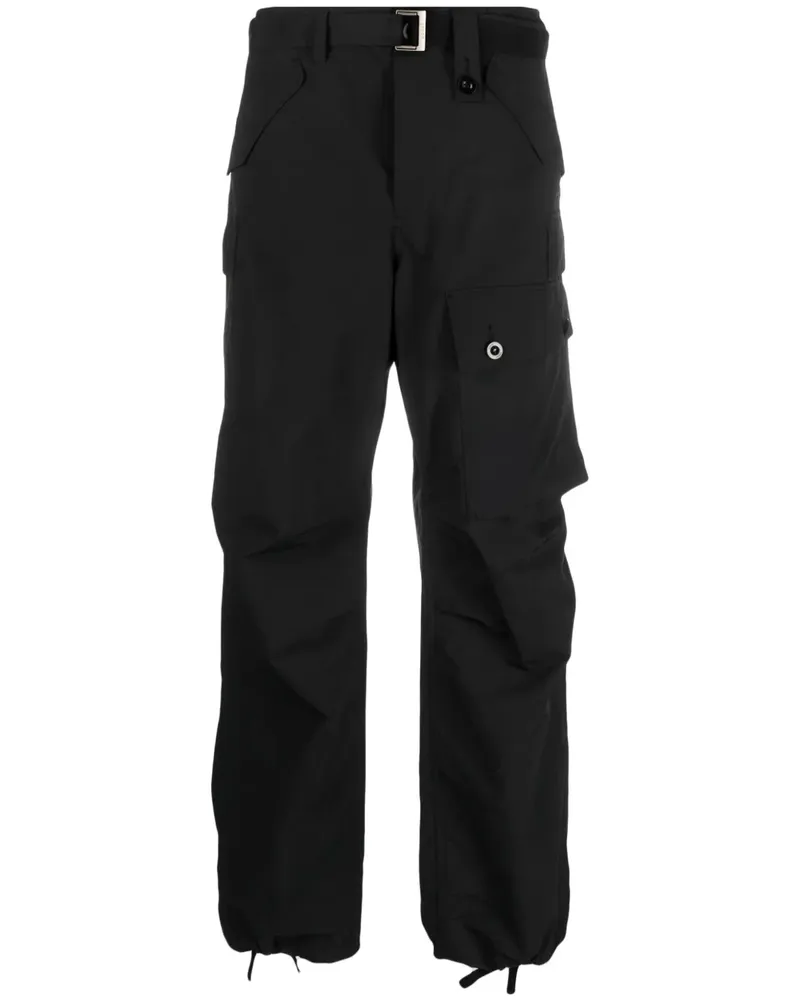Sacai Cargohose mit geradem Bein - Schwarz Schwarz