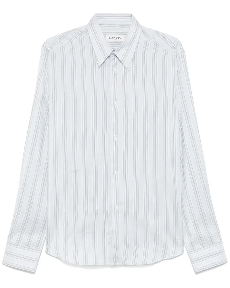 Lanvin Gestreiftes Hemd - Blau Blau