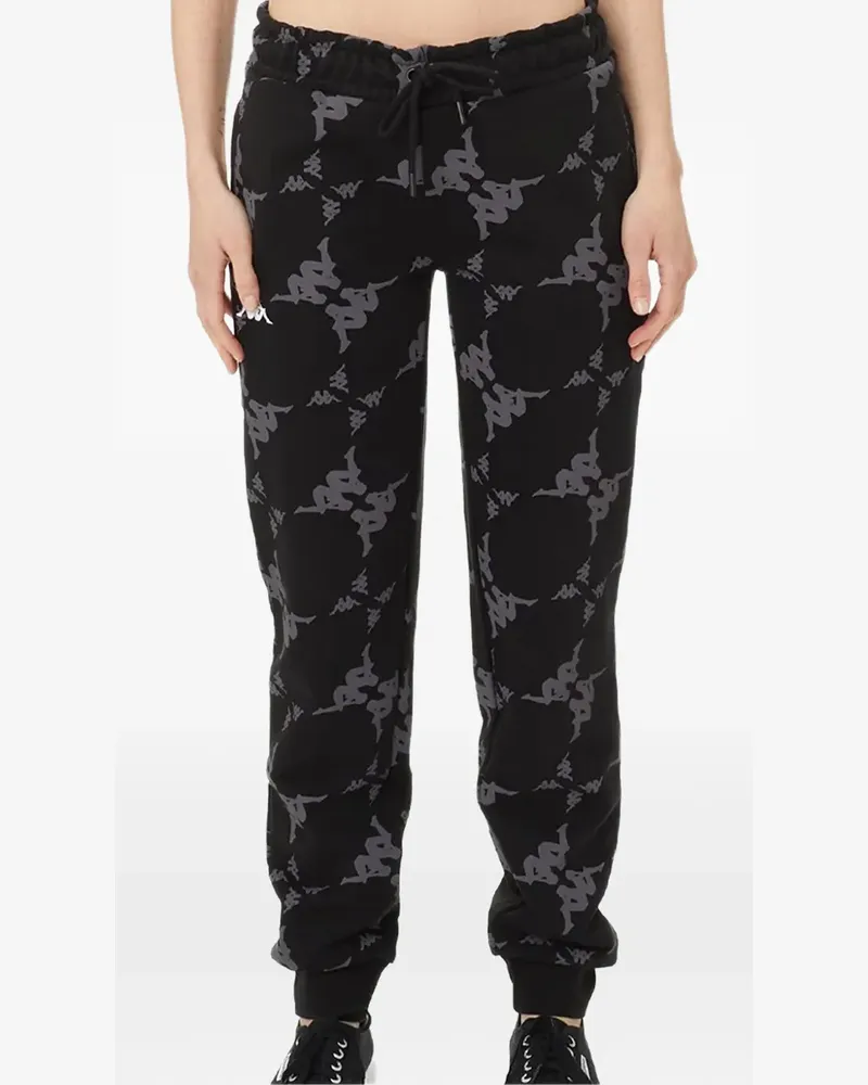 Kappa Elosia Jogginghose mit Logo-Print - Schwarz Schwarz