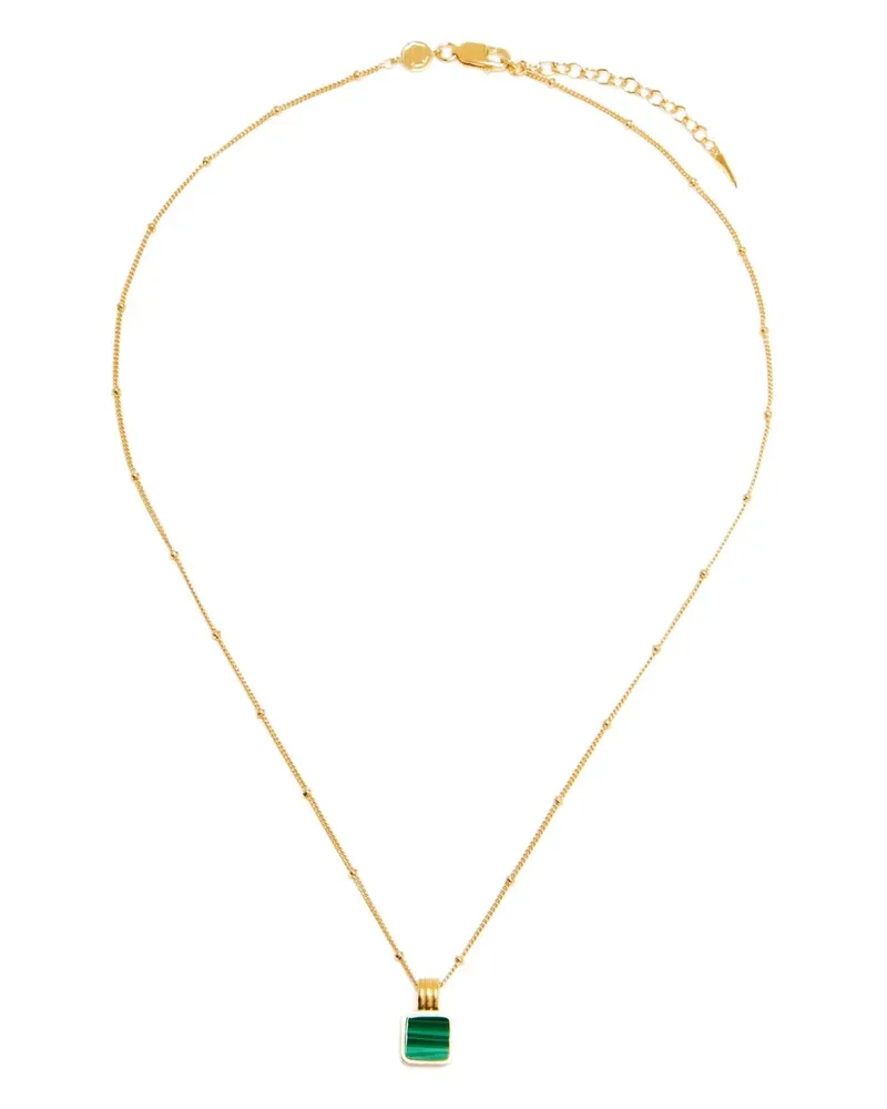 Missoma Lucy Williams square-malachite necklace - Gold Gold