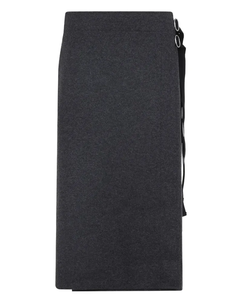 Jil Sander Midirock in Wickeloptik - Schwarz Schwarz