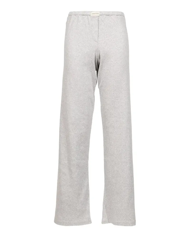 SPORTY & RICH Gerippte Hose - Grau Grau
