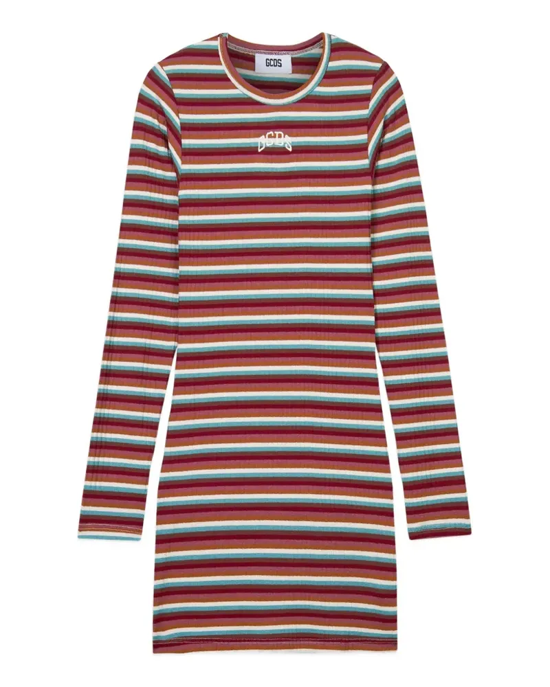 GCDS Gestreiftes Strickkleid - Rot Rot
