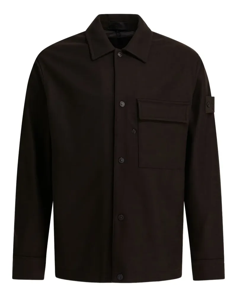 Stone Island Hemdjacke mit aufgesetzten Taschen - Braun Braun