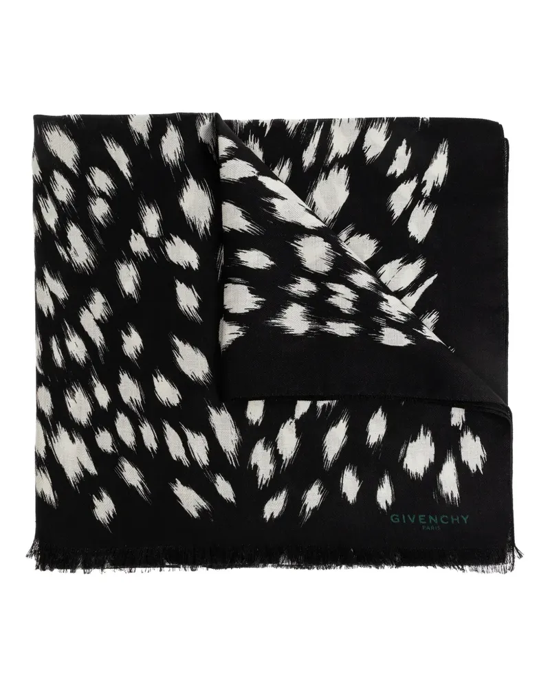 Givenchy Schal mit abstraktem Muster - Schwarz Schwarz
