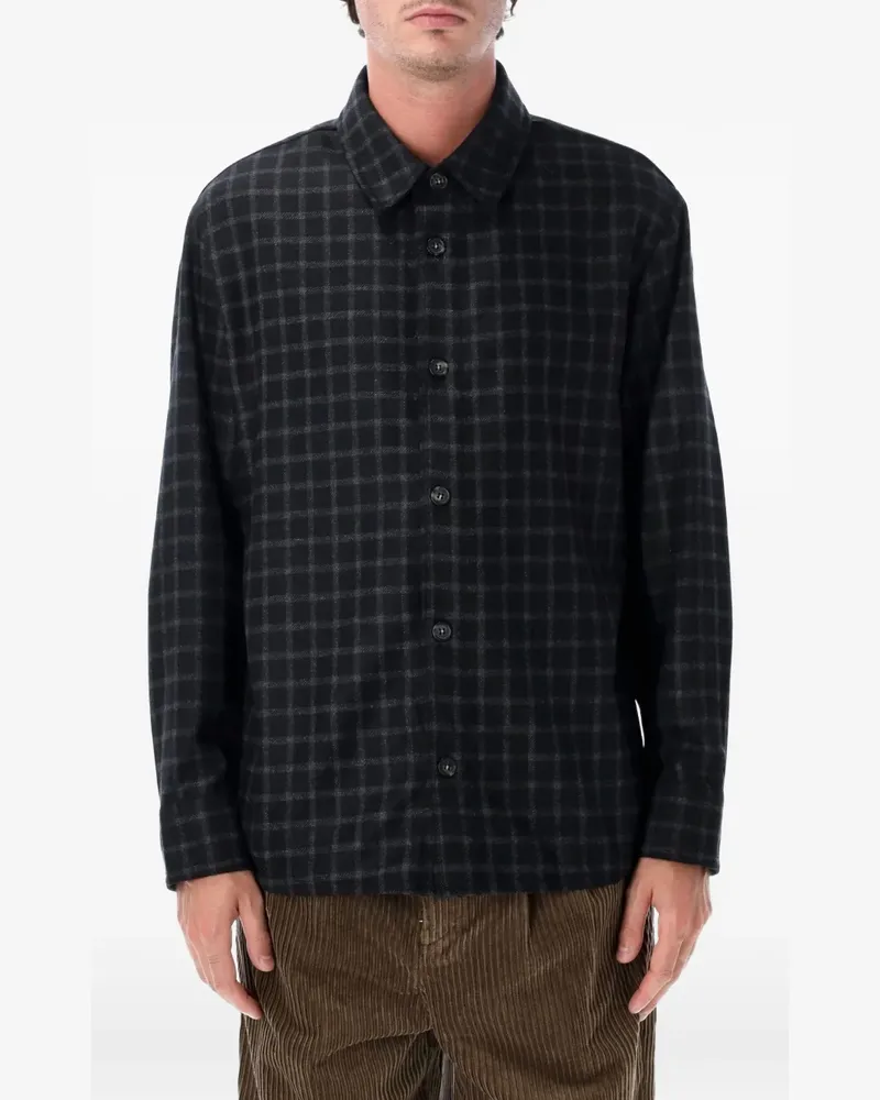 A.P.C. check-pattern button-up shirt - Schwarz Schwarz