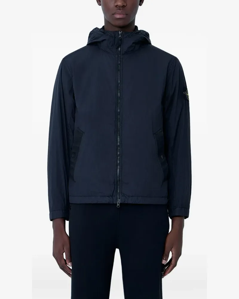 Stone Island Kapuzenjacke mit Reißverschluss - Schwarz Schwarz