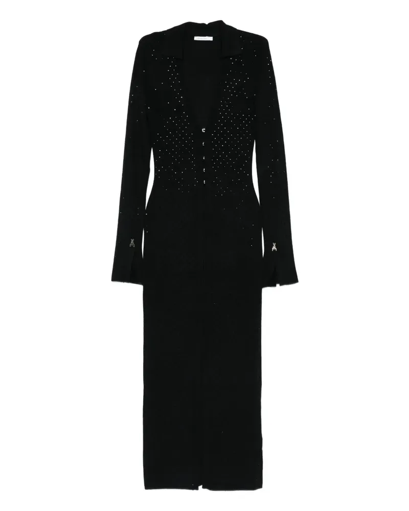 Patrizia Pepe embellished button-front midi dress - Schwarz Schwarz