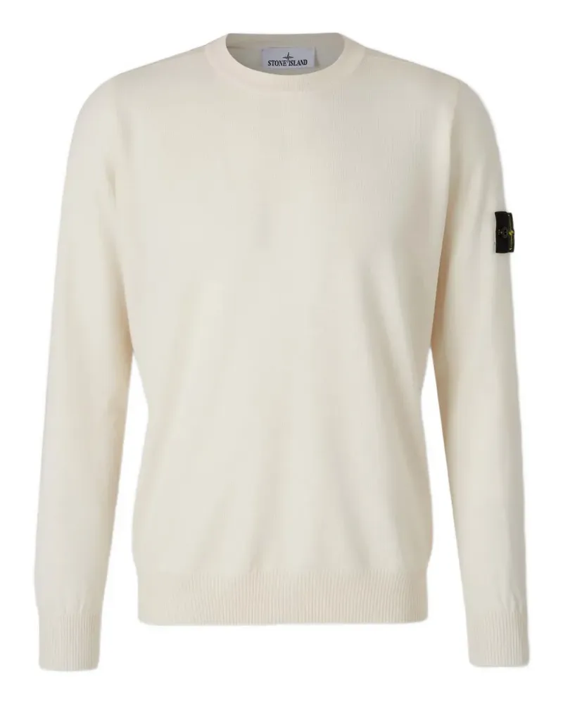 Stone Island logo-patch wool sweater - Nude Nude