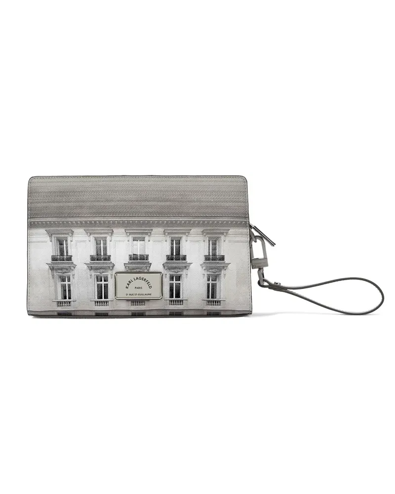 Karl Lagerfeld Rue St-Guillaume Maison Clutch - Grau Grau