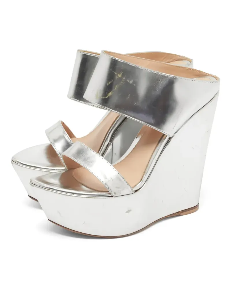 Gianvito Rossi Nikki Plateau-Sandalen - Silber Silber