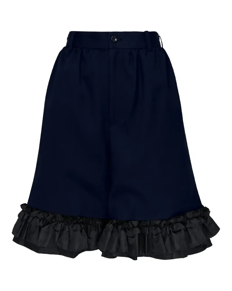 Comme des Garçons Weite Shorts mit Rüschen - Blau Blau