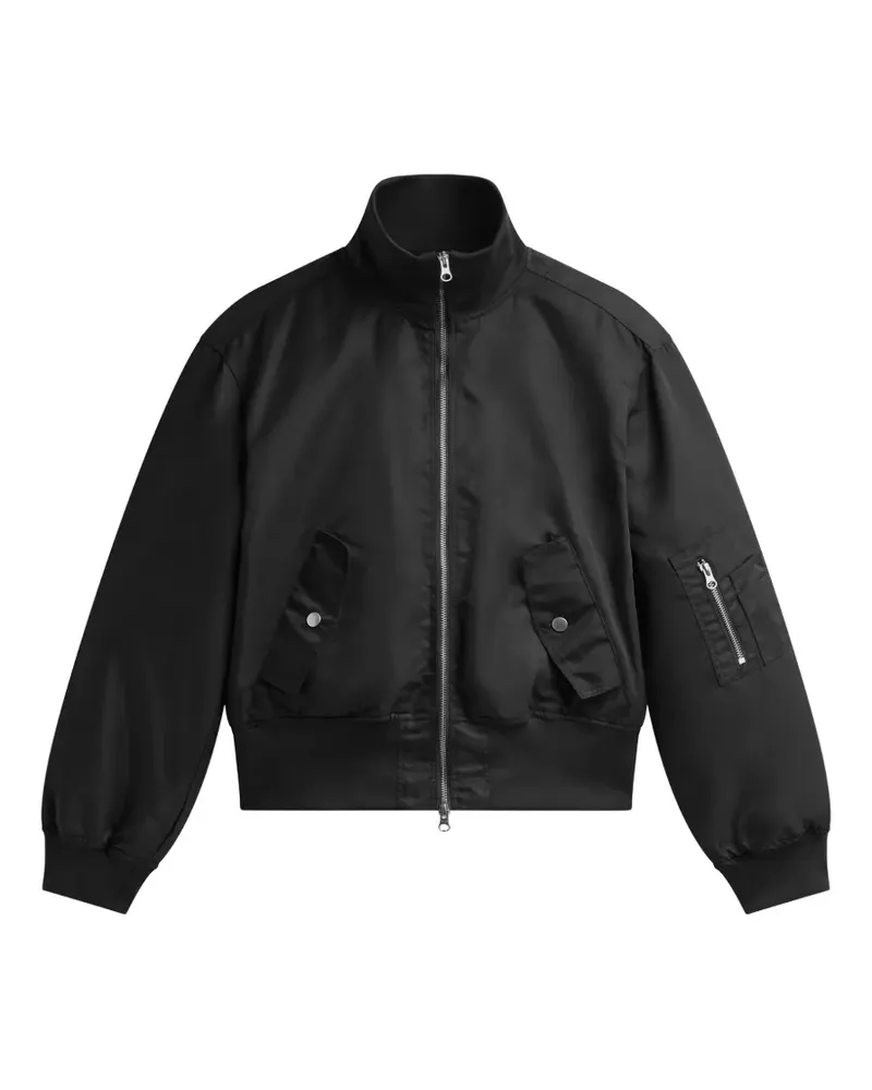 FRANKIE Shop Storm cropped bomber jacket - Schwarz Schwarz