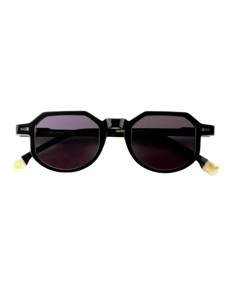 Kyme Benjamin Sonnenbrille mit geometrischem Gestell - Schwarz Schwarz