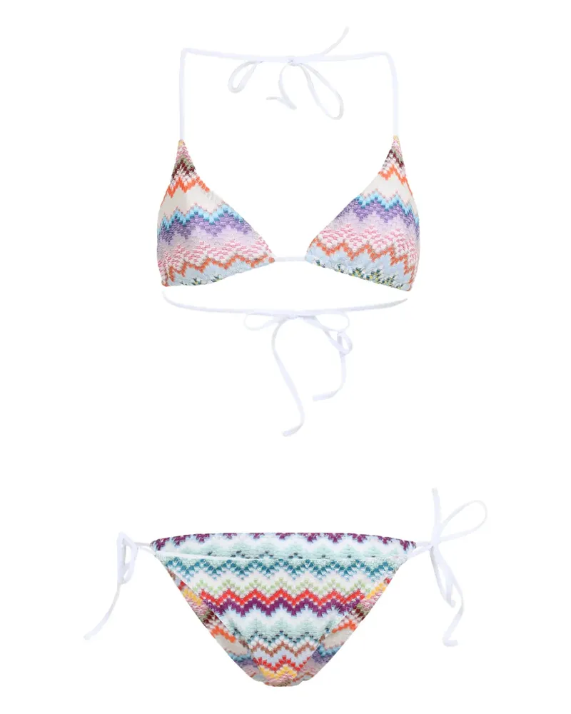 Missoni chevron-pattern bikini - Weiß Weiß