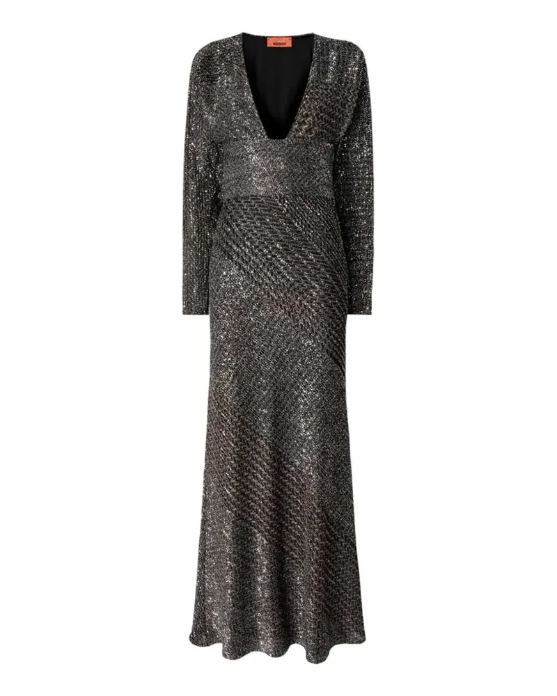 Missoni Langes Kleid mit Pailletten - Grau Grau