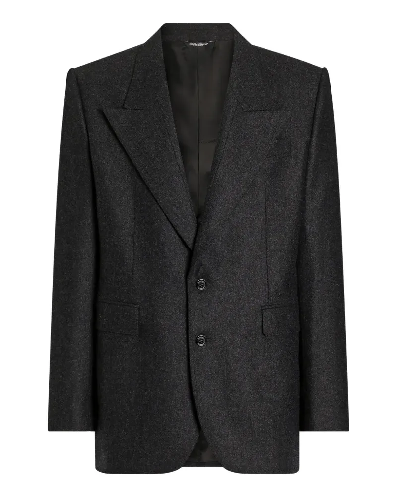 Dolce & Gabbana Einreihige Sinatra Flanelljacke - Grau Grau
