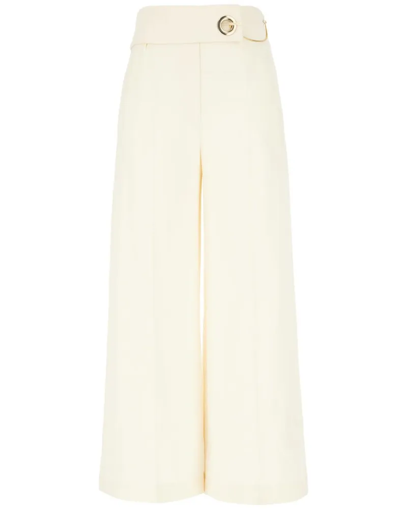 Simona Corsellini Hose mit Kettendetail - Weiß Weiß