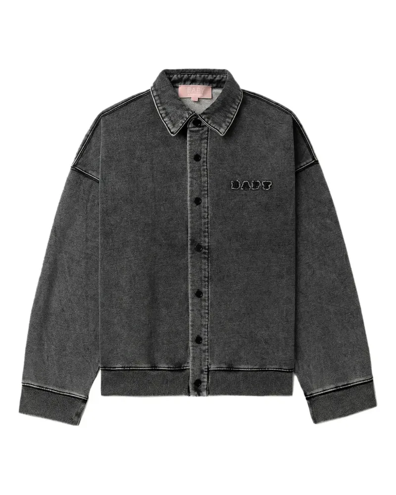 BAPE Button-down-Hemd mit Logo - Grau Grau
